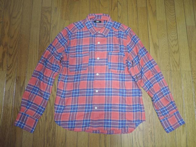 TMT ティーエムティー フランネル チェックシャツ M 赤青系 フランネル FLANNEL CHECK SHIRT < ブランド  TMT ティーエムティー フランネル チェックシャツ M 赤青系 フランネル FLANNEL CHECK SHIRT  < ブランドの
