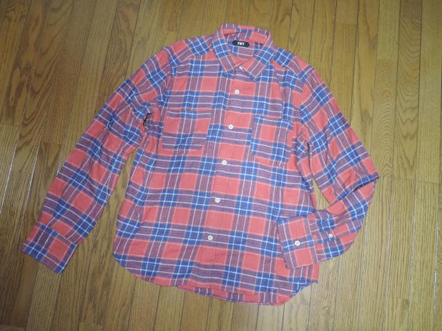 TMT ティーエムティー フランネル チェックシャツ M 赤青系 フランネル FLANNEL CHECK SHIRT < ブランド  TMT ティーエムティー フランネル チェックシャツ M 赤青系 フランネル FLANNEL CHECK SHIRT < ブランドの