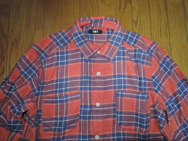 TMT ティーエムティー フランネル チェックシャツ M 赤青系 フランネル FLANNEL CHECK SHIRT < ブランド  TMT ティーエムティー フランネル チェックシャツ M 赤青系 フランネル FLANNEL CHECK SHIRT < ブランドの