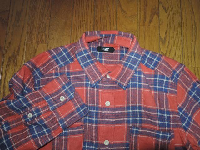 TMT ティーエムティー フランネル チェックシャツ M 赤青系 フランネル FLANNEL CHECK SHIRT < ブランド  TMT ティーエムティー フランネル チェックシャツ M 赤青系 フランネル FLANNEL CHECK SHIRT < ブランドの