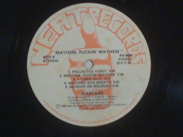 MAYHEM FUCKIN` MAYHEM / WAR FARE @EuropeLP  CD/DVD/rfI 