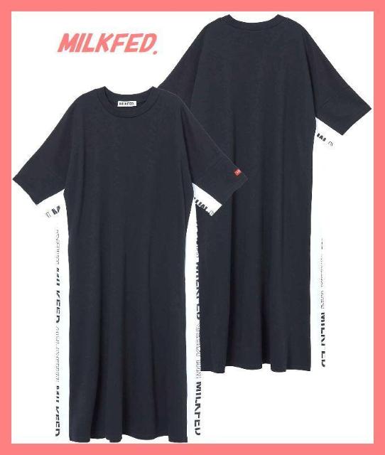 ☆ミルクフェド☆超美品☆完売サイドラインロゴ配色Tシャツカットソーワンピ☆ < ブランド  ☆ミルクフェド☆超美品☆完売サイドラインロゴ配色Tシャツカットソーワンピ☆  < ブランドの