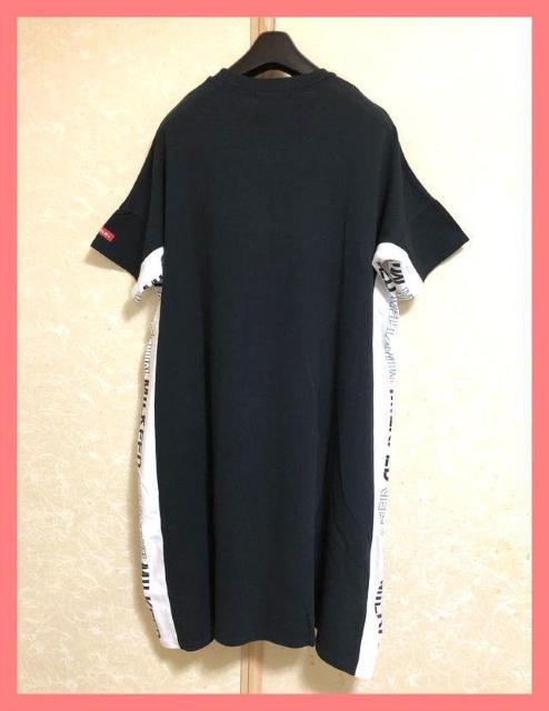 ☆ミルクフェド☆超美品☆完売サイドラインロゴ配色Tシャツカットソーワンピ☆ < ブランド  ☆ミルクフェド☆超美品☆完売サイドラインロゴ配色Tシャツカットソーワンピ☆ < ブランドの