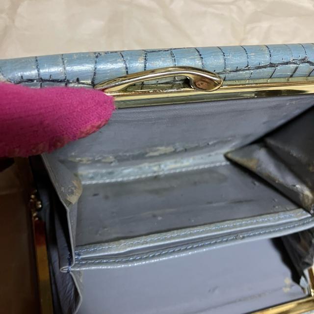 【ヴィンテージ】【ANZAC】 クロコ/ がま口 / レザー 三つ折り財布 < 女性ファッション  【ヴィンテージ】【ANZAC】 クロコ/ がま口 / レザー 三つ折り財布 < 女性ファッションの