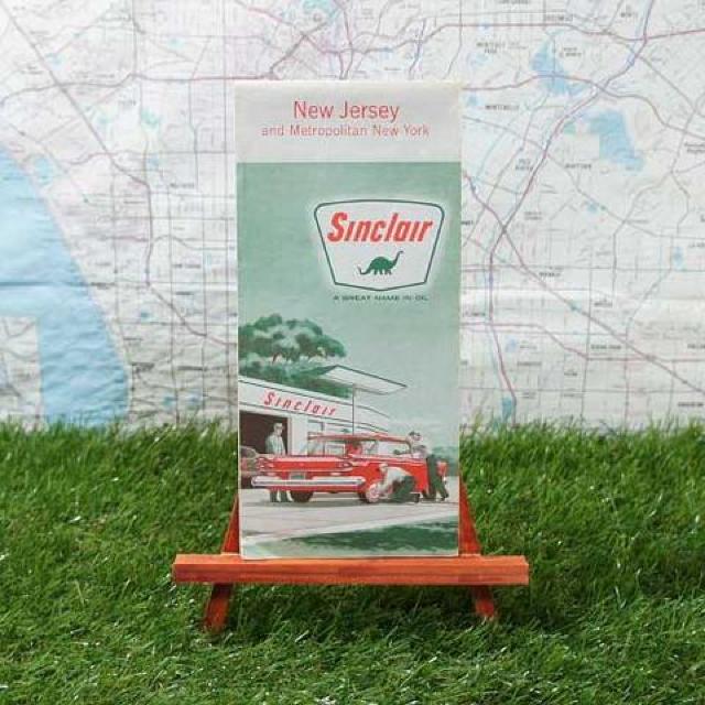 激レア【輸入地図】New Jersey/ニュージャージー州 -Sinclair- 【ヴィンテージ物】 < 本/雑誌  激レア【輸入地図】New Jersey/ニュージャージー州 -Sinclair- 【ヴィンテージ物】  < 本/雑誌の