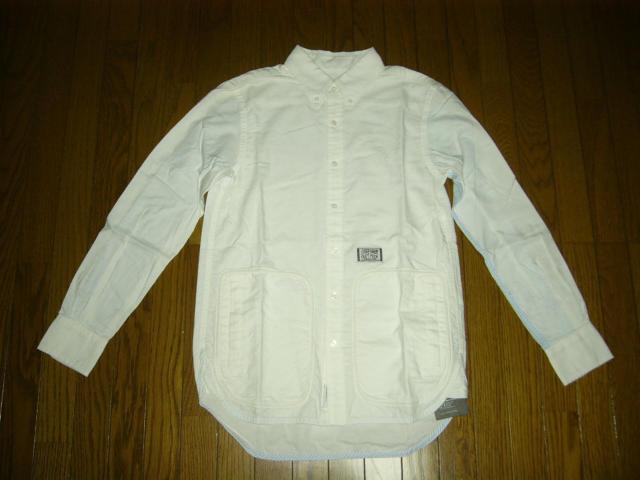 新品 NEIGHBORHOOD ネイバーフッド 長袖シャツ S 白 ストライプ切替え EST RAIL/C-SHIRT < ブランド 新品 NEIGHBORHOOD ネイバーフッド 長袖シャツ S 白 ストライプ切替え EST RAIL/C-SHIRT < ブランドの