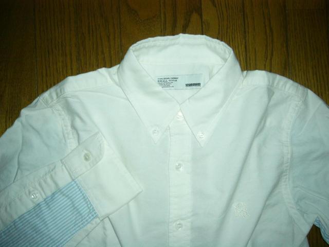 新品 NEIGHBORHOOD ネイバーフッド 長袖シャツ S 白 ストライプ切替え EST RAIL/C-SHIRT < ブランド 新品 NEIGHBORHOOD ネイバーフッド 長袖シャツ S 白 ストライプ切替え EST RAIL/C-SHIRT < ブランドの