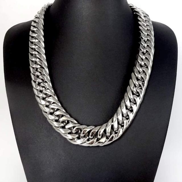 極太幅22mm 6面カット喜平ネックレスス テンレス製 シルバー色新品!。 < 男性アクセサリー/時計 極太幅22mm 6面カット喜平ネックレスス テンレス製 シルバー色新品!。 < 男性アクセサリー/時計の