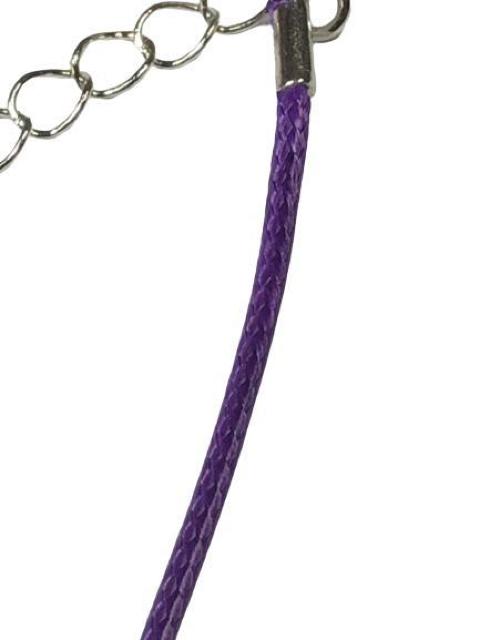 ネックレスのみ ディープパープル 2mm幅 長さ45cm 高強度 編み込みナイロン素材 レザー風 アクセサリー ペンダント メンズ < 男性アクセサリー/時計  ネックレスのみ ディープパープル 2mm幅 長さ45cm 高強度 編み込みナイロン素材 レザー風 アクセサリー ペンダント メンズ < 男性アクセサリー/時計の