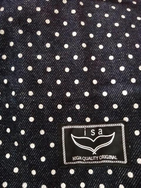 JKO isa 水玉/ドットプリントデニムトートバッグ 綿100% 日本製 made in japan コンビニ 一点物 別注 < 女性ファッション  JKO isa 水玉/ドットプリントデニムトートバッグ 綿100% 日本製 made in japan コンビニ 一点物 別注 < 女性ファッションの