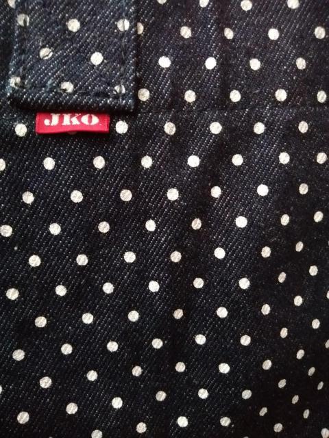 JKO isa 水玉/ドットプリントデニムトートバッグ 綿100% 日本製 made in japan コンビニ 一点物 別注 < 女性ファッション  JKO isa 水玉/ドットプリントデニムトートバッグ 綿100% 日本製 made in japan コンビニ 一点物 別注 < 女性ファッションの