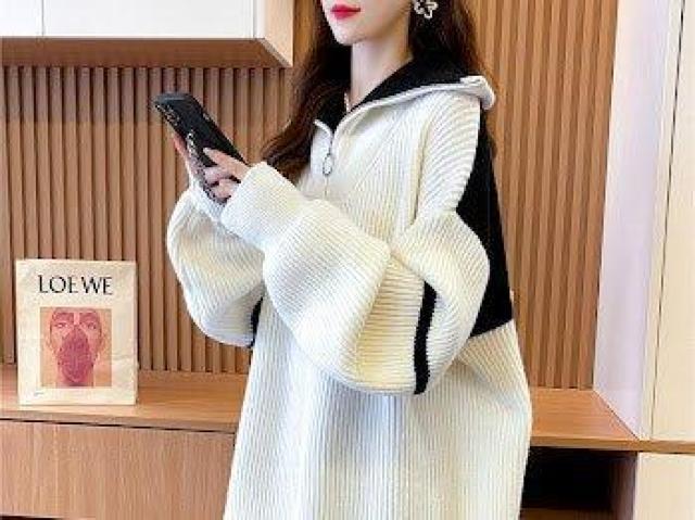 ビッグシルエットニット リラックス ニットセーター ホワイト < 女性ファッション ビッグシルエットニット リラックス ニットセーター ホワイト < 女性ファッションの