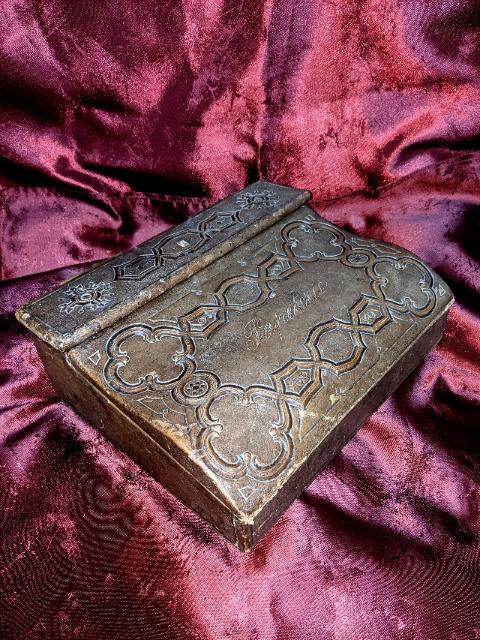 アンティーク 本革 レターボックス 骨董品 美術品 BOX 箱 ケース < インテリア/ライフ  アンティーク 本革 レターボックス 骨董品 美術品 BOX 箱 ケース  < インテリア/ライフの