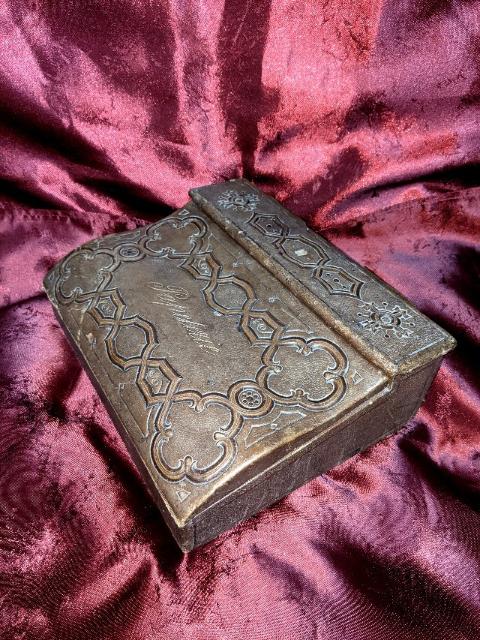 アンティーク 本革 レターボックス 骨董品 美術品 BOX 箱 ケース < インテリア/ライフ  アンティーク 本革 レターボックス 骨董品 美術品 BOX 箱 ケース < インテリア/ライフの