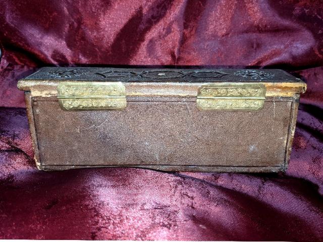 アンティーク 本革 レターボックス 骨董品 美術品 BOX 箱 ケース < インテリア/ライフ  アンティーク 本革 レターボックス 骨董品 美術品 BOX 箱 ケース < インテリア/ライフの