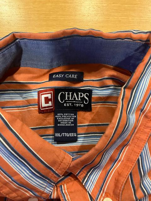 CHAPS  ラルフローレン 超大きいsize XXLストライプ長袖シャツAC < ブランド  CHAPS  ラルフローレン 超大きいsize XXLストライプ長袖シャツAC < ブランドの