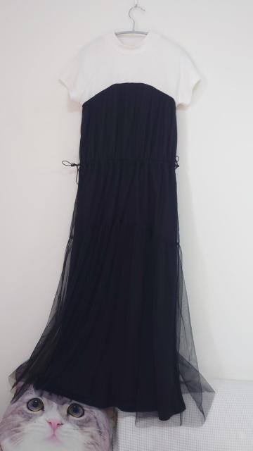 CLASSICAL ELF フレンチスリーブドッキングチュールワンピース < 女性ファッション  CLASSICAL ELF フレンチスリーブドッキングチュールワンピース < 女性ファッションの