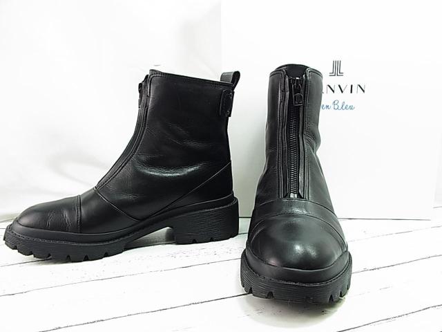 �y���K�i�E�ɔ��i�zLANVIN en Bleu �����o���I���u���[�@���U�[�G���W�j�A�u�[�c�@24cm�@���t�� �� �u�����h�� 