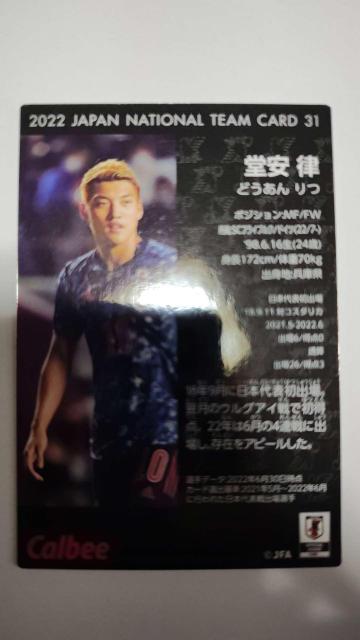 2022 JFA �T�b�J�[���{��\ ������ �J���r�[ �I�t�B�V���� �g���[�f�B���O�J�[�h No.31 �� �g���[�f�B���O�J�[�h�� 