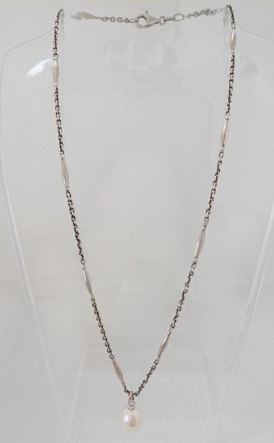 パール ネックレス チェーン重量8.24g/42cm イタリア製 シルバー925 < 女性アクセサリー/時計 パール ネックレス チェーン重量8.24g/42cm イタリア製 シルバー925 < 女性アクセサリー/時計の