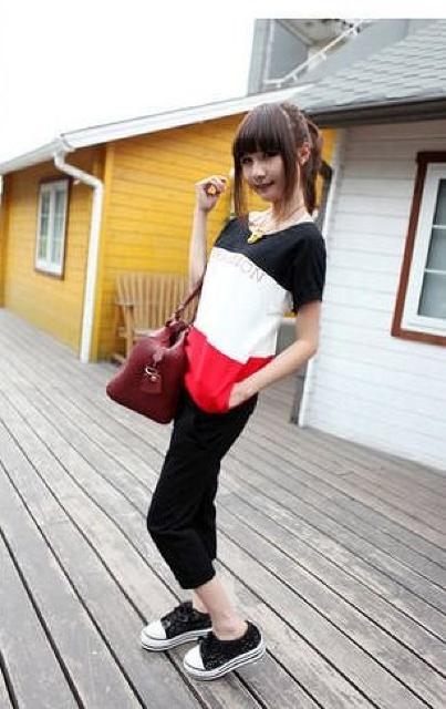 夏大人気!!ボーダーおしゃれ7分丈パンツ上下セット・BK < 女性ファッション  夏大人気!!ボーダーおしゃれ7分丈パンツ上下セット・BK < 女性ファッションの