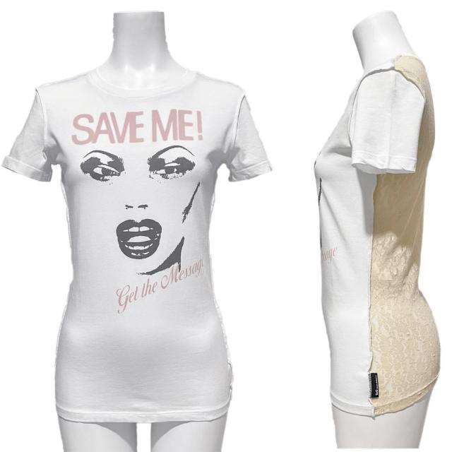 新品D&G背中がシースルーレース セクシーTシャツ 白 #XS < ブランド 新品D&G背中がシースルーレース セクシーTシャツ 白 #XS < ブランドの