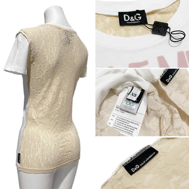新品D&G背中がシースルーレース セクシーTシャツ 白 #XS < ブランド 新品D&G背中がシースルーレース セクシーTシャツ 白 #XS < ブランドの