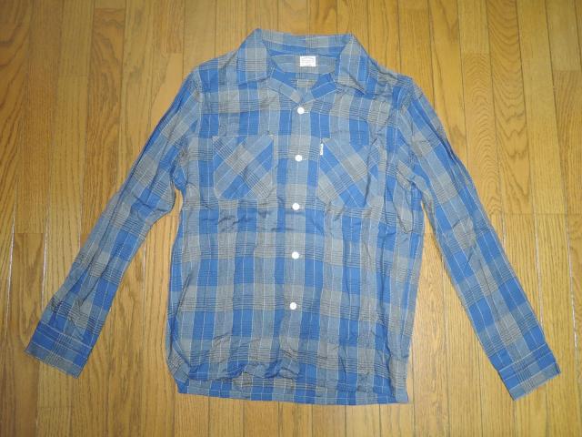 美中古 COOTIE クーティー 開襟 チェックシャツ S 青灰系 レーヨン 長袖 < ブランド  美中古 COOTIE クーティー 開襟 チェックシャツ S 青灰系 レーヨン 長袖  < ブランドの