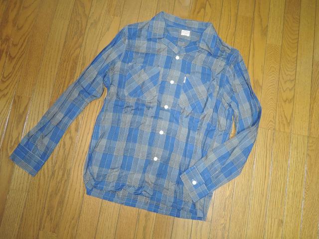 美中古 COOTIE クーティー 開襟 チェックシャツ S 青灰系 レーヨン 長袖 < ブランド  美中古 COOTIE クーティー 開襟 チェックシャツ S 青灰系 レーヨン 長袖 < ブランドの