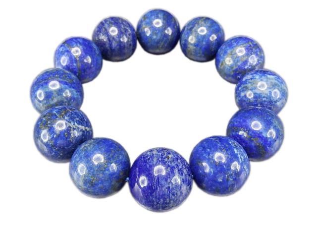 逸品超大AAAラピスラズリ約19mmブレスレット天然石未着色数珠 < 男性アクセサリー/時計  逸品超大AAAラピスラズリ約19mmブレスレット天然石未着色数珠  < 男性アクセサリー/時計の
