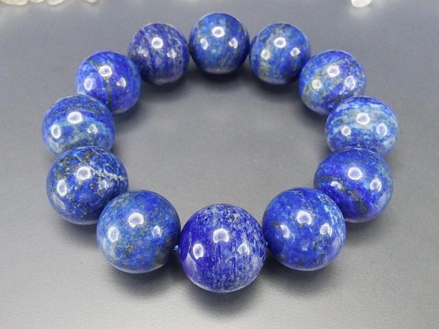 逸品超大AAAラピスラズリ約19mmブレスレット天然石未着色数珠 < 男性アクセサリー/時計  逸品超大AAAラピスラズリ約19mmブレスレット天然石未着色数珠 < 男性アクセサリー/時計の