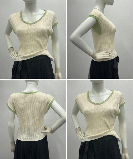 送料無料 新品 ニットTシャツ フレンチスリーブ 着回し < 女性ファッション  送料無料 新品 ニットTシャツ フレンチスリーブ 着回し < 女性ファッションの