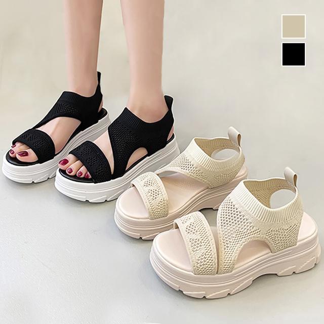 送料無料 新品 厚底 ニットサンダル レディース < 女性ファッション  送料無料 新品 厚底 ニットサンダル レディース  < 女性ファッションの
