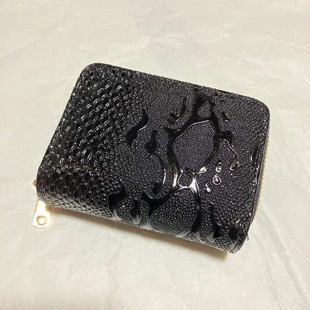【未使用品】【ノーブランド扱い】 リザード / エナメル / Wジップ ミニ財布 < 女性ファッション 【未使用品】【ノーブランド扱い】 リザード / エナメル / Wジップ ミニ財布 < 女性ファッションの