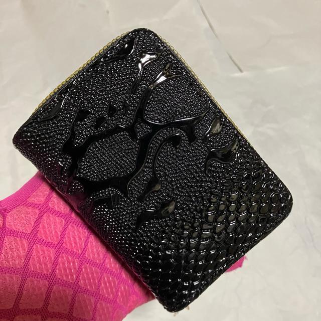 【未使用品】【ノーブランド扱い】 リザード / エナメル / Wジップ ミニ財布 < 女性ファッション 【未使用品】【ノーブランド扱い】 リザード / エナメル / Wジップ ミニ財布 < 女性ファッションの