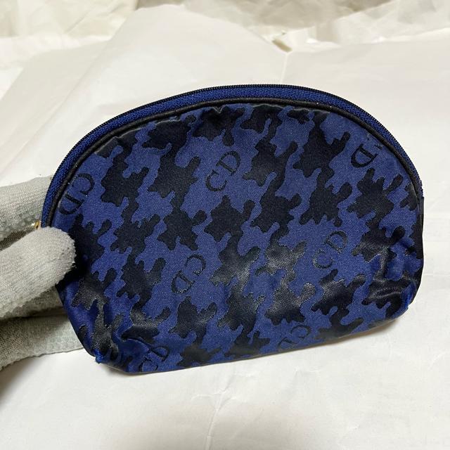 希少 Christian Dior ヴィンテージ ポーチ 千鳥格子 CDロゴ 化粧ポーチ 小物入れ ディオール ネイビー < ブランド 希少 Christian Dior ヴィンテージ ポーチ 千鳥格子 CDロゴ 化粧ポーチ 小物入れ ディオール ネイビー < ブランドの