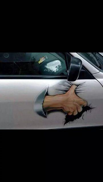 面白ステッカー つかむひっぱるデザイン 傷隠しにも < 自動車/バイク 面白ステッカー つかむひっぱるデザイン 傷隠しにも < 自動車/バイク