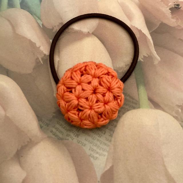 ハンドメイド♪レース編み リフ編みモチーフヘアゴム < 女性ファッション  ハンドメイド♪レース編み リフ編みモチーフヘアゴム  < 女性ファッションの