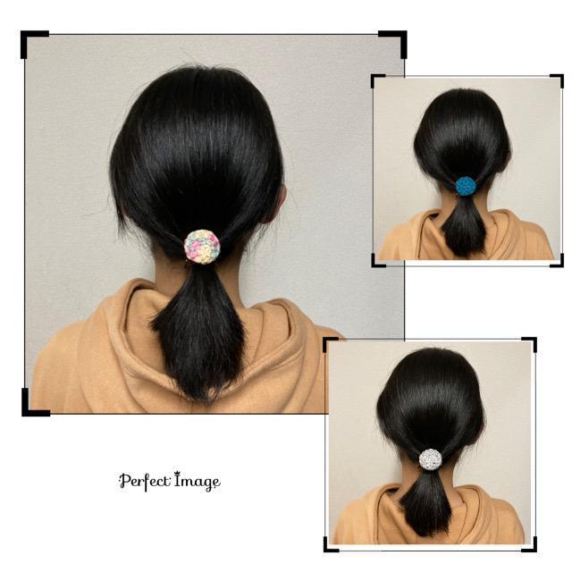 ハンドメイド♪レース編み リフ編みモチーフヘアゴム < 女性ファッション  ハンドメイド♪レース編み リフ編みモチーフヘアゴム < 女性ファッションの