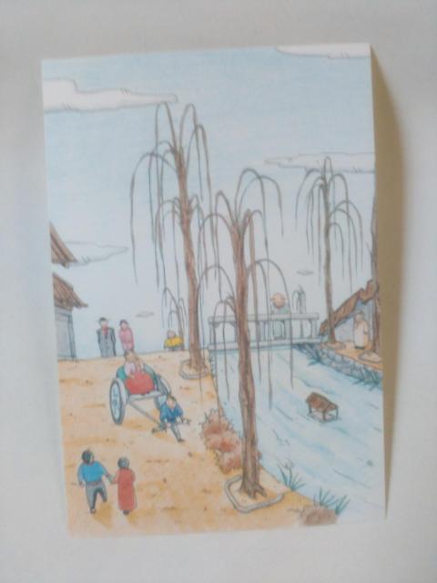 京都 人力車 イラスト ポストカード 絵はがき 5枚 < ホビー  京都 人力車 イラスト ポストカード 絵はがき 5枚 < ホビーの