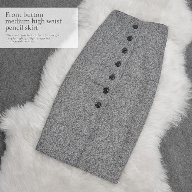 ハイウエストタイトスカート【新品未使用】ライトグレー●ツイード調●韓国ファッション < 女性ファッション  ハイウエストタイトスカート【新品未使用】ライトグレー●ツイード調●韓国ファッション < 女性ファッションの