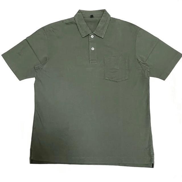 【美品】半袖プルオーバーシャツ/UNIQLO/カーキ/メンズL < 男性ファッション 【美品】半袖プルオーバーシャツ/UNIQLO/カーキ/メンズL < 男性ファッションの