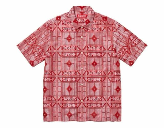 Supreme Tray Jacquard S/S Shirt Red < ブランド  Supreme Tray Jacquard S/S Shirt Red  < ブランドの
