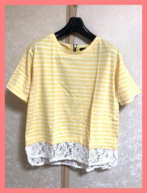 ☆イング☆新品4240円♪裾レースボーダーゆるTシャツ☆ < ブランド  ☆イング☆新品4240円♪裾レースボーダーゆるTシャツ☆  < ブランドの