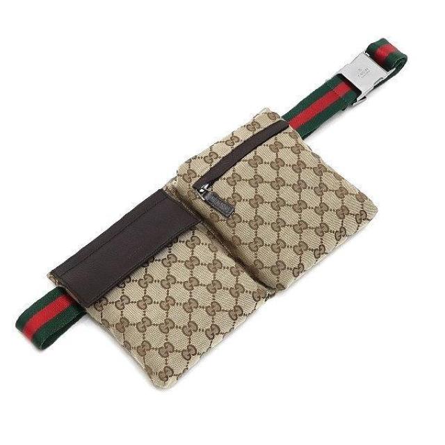 ◆ 本物 美品 ◆ GUCCI グッチ ウエストバッグ ウエストポーチ ボディバッグ シェリー 茶 GG 保存袋 人気 28566 < ブランド  ◆ 本物 美品 ◆ GUCCI グッチ ウエストバッグ ウエストポーチ ボディバッグ シェリー 茶 GG 保存袋 人気 28566 < ブランドの