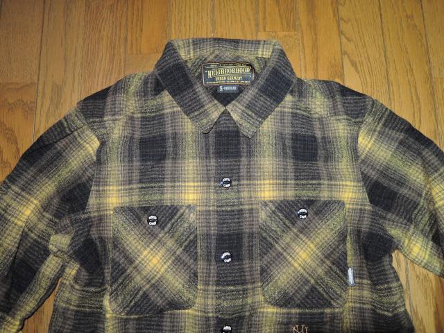 NEIGHBORHOOD ネイバーフッド B&C チェック ネルシャツ S 黒黄色 ウール 長袖シャツ < ブランド  NEIGHBORHOOD ネイバーフッド B&C チェック ネルシャツ S 黒黄色 ウール 長袖シャツ < ブランドの