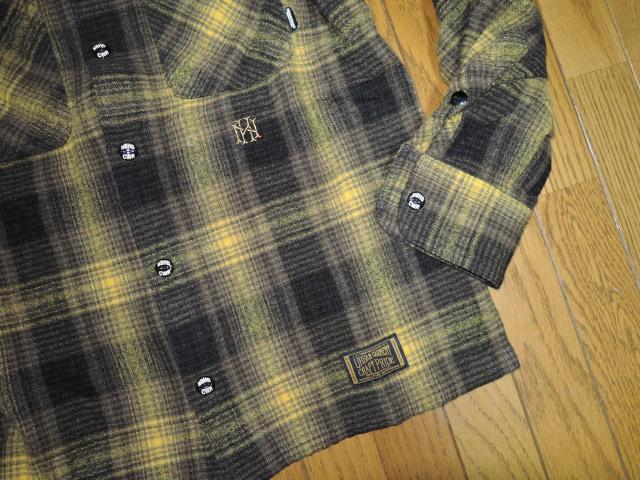 NEIGHBORHOOD ネイバーフッド B&C チェック ネルシャツ S 黒黄色 ウール 長袖シャツ < ブランド  NEIGHBORHOOD ネイバーフッド B&C チェック ネルシャツ S 黒黄色 ウール 長袖シャツ < ブランドの