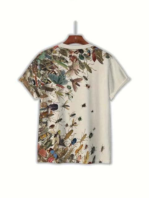 爆ヤス価格890円★メンズ昆虫プリント半袖Tシャツ  鮮やかなカブトムシ&トンボデ、軽量ポリエステルUSAサイズS(日本サイズL) < 男性ファッション  爆ヤス価格890円★メンズ昆虫プリント半袖Tシャツ  鮮やかなカブトムシ&トンボデ、軽量ポリエステルUSAサイズS(日本サイズL) < 男性ファッションの