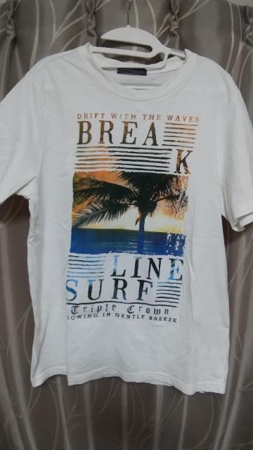 白のTシャツ★前プリント★Mサイズ < 男性ファッション 白のTシャツ★前プリント★Mサイズ < 男性ファッションの