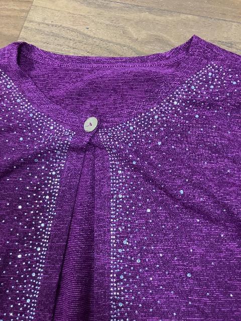 美品 パープルのカーディガン < 女性ファッション  美品 パープルのカーディガン < 女性ファッションの